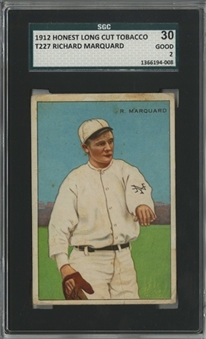 1912 T227 Honest Long Cut "Series of Champions" Richard Marquard - SGC 30 GD 2